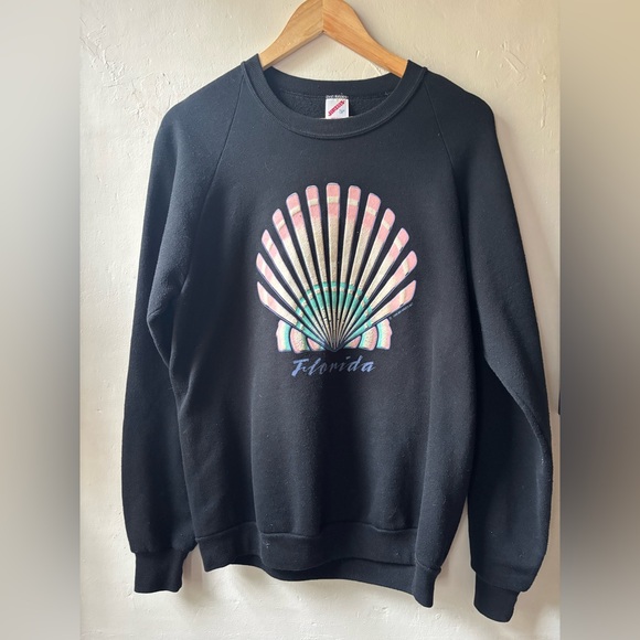 Jerzees Tops - Vintage Florida 90s Puffy Paint Sweatshirt